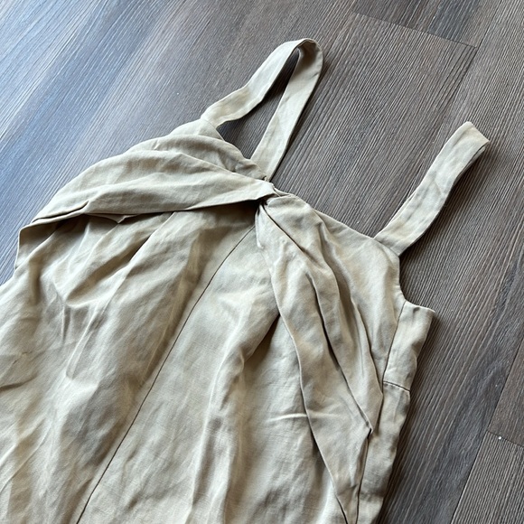 New COS linen blend oversized beige overalls jumpsuit - Picture 5 of 9